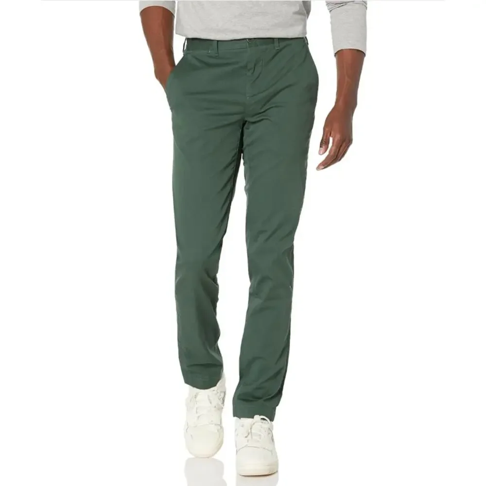 Lacoste Men's Solid Slim Fit Pant in Sequoia Size 32 US 36 - Picture 1 of 6